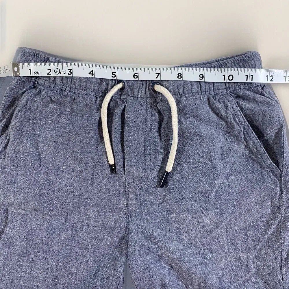 Boys‎ Tommy Bahama Light Blue Cotton Pull Up Shorts Size 7-8 (READ)
